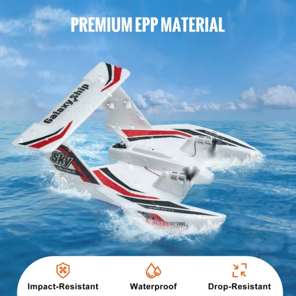 VEVOR EPP Foam RC Plane 2.4G 3CH Radio Control Aircraft Sea And Air RC Glider Water Land Flying Airplane Toys Gift For Boys - Pilt 6