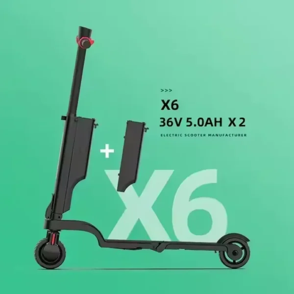 WOYU X6 250W 36V 5Ah 25km/h 40-60km Foldable Two-wheel Scooter – Image 6