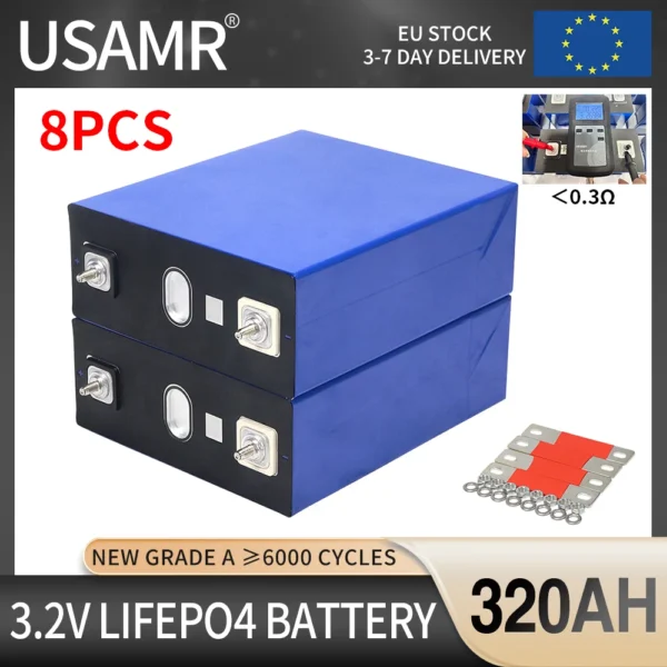 USAMR 8 tk 3,2 V 320 Ah Lifepo4 akuelemente