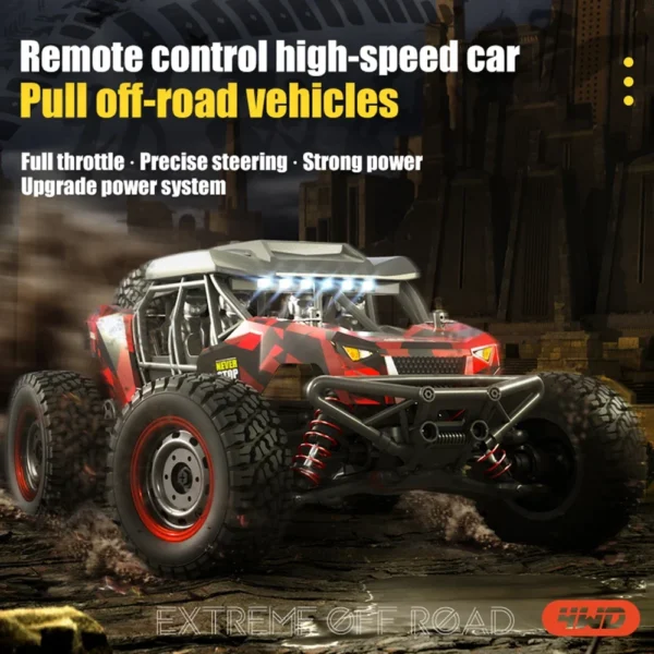 16106 1:16 50KM/H 4WD RC Car With LED Remote Control Off-road Cars High Speed Drift Monster Truck for Kids vs Wltoys 144001 Toys - Image 2
