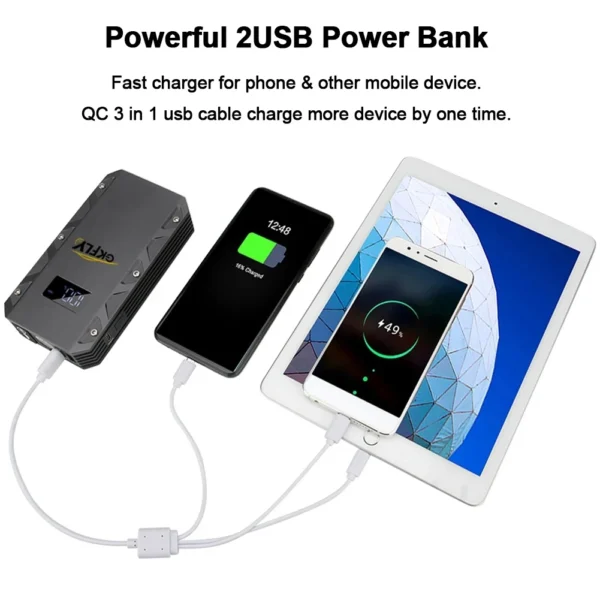 12V Car Jump Starter 1500A / 2000A Portable Charger Car Booster Auto Starting Device Emergency Car Battery Starter – Image 4