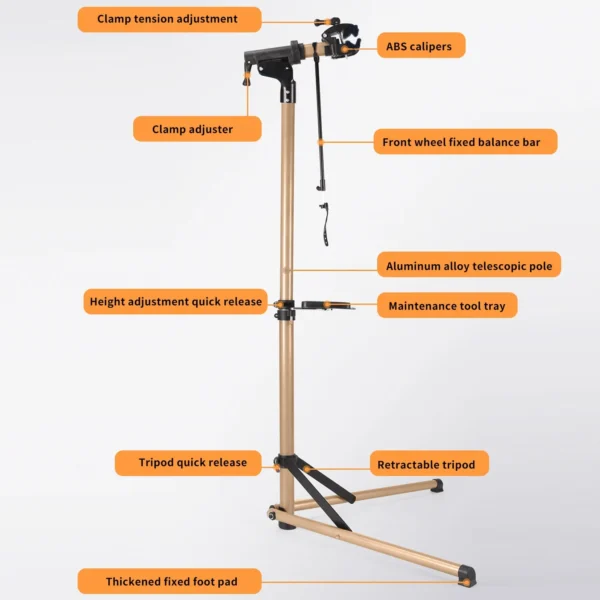 Bike Rack Holder Storage Bicycle Repair Stand Aluminum Alloy Cycle peer Heights Adjustable Fold Cycle Professional Repair Tools – Bild 5