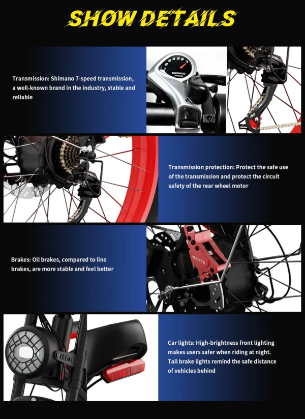 DUOTTS N26 1500W Dual Motor 48V 20AH 26" Electric Fat Bike - Image 6