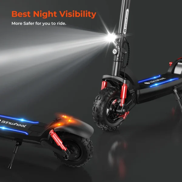 isinwheel GT2 Electric Scooter 800W Motor 48V15Ah Battery 40km/h 11 Inch Off-Road Tire Foldable Smart App Adult Escooter Kick - Image 6
