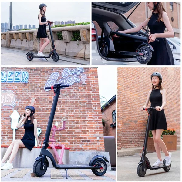 HX X7 350W 36V 5Ah 25km/h 15-60km 10" Foldable Electric Scooter – Bild 3
