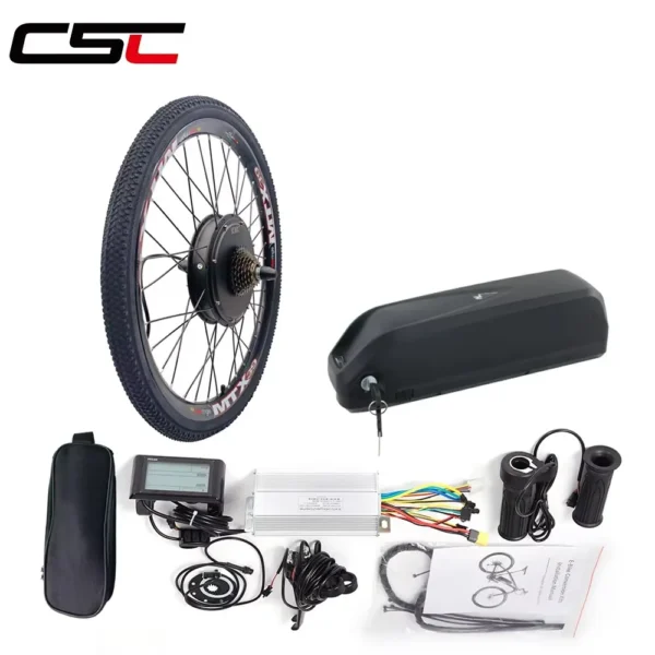 CSC 48V 1000W 1500W Elcykel Konverteringssæt med 48V batteri 26" 27,5" 29" motor Hjul MTX SUNRINGL FÆLG