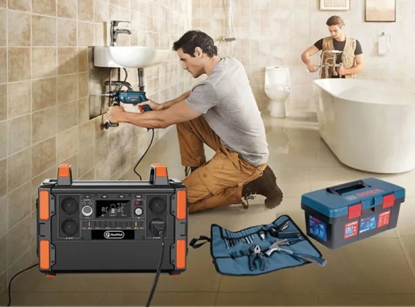 Flashfish F132 1000W Pure Sine Wave Power Station 1041.6Wh 19 Outlets LiFePo4 230V AC Outlet Energy Storage Portable Generator - obrazek 3
