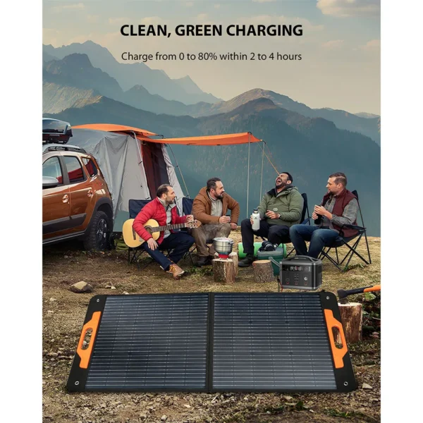 Blackview Oscal PM100 Foldable Solar Panel, IP65 Waterproof, with Type-C QC3.0, USB Output and 5-in-1 Cable - Pilt 2