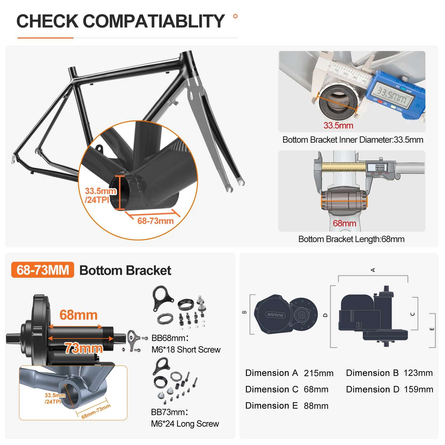 Bafang 750W Motor BBS02B BBS02 Ebike Conversion Kit Electric Bicycle Mid Drive Engine 48V 52V 20Ah 17.5Ah Hailong Battery Kit – Image 5