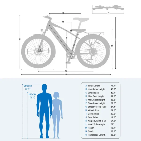 Touroll J1 Adult Bikes 27.5" 250W Motor Electric Bikes Wheels 561.6Wh Battery 100km Range Electric Bicycles - Image 6