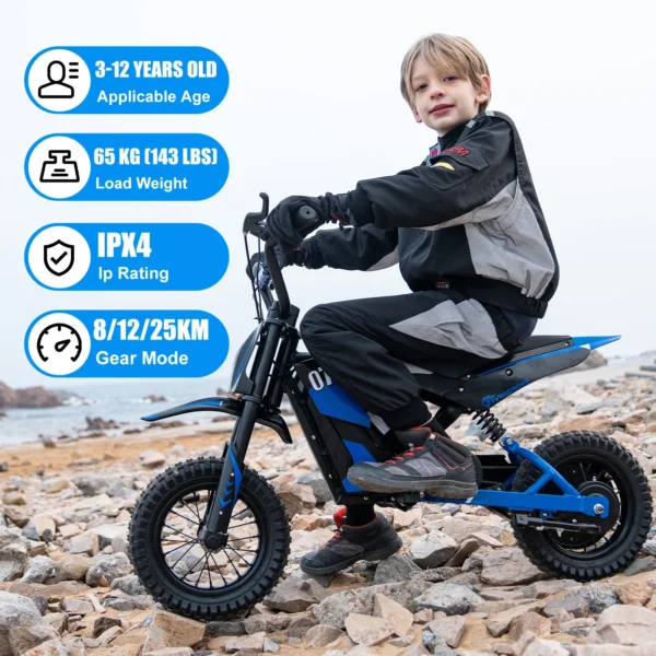 EVERCROSS TECH EV12M 300W 25 km/h 15 km,12" Children Electric Motorbike - Kuva 2