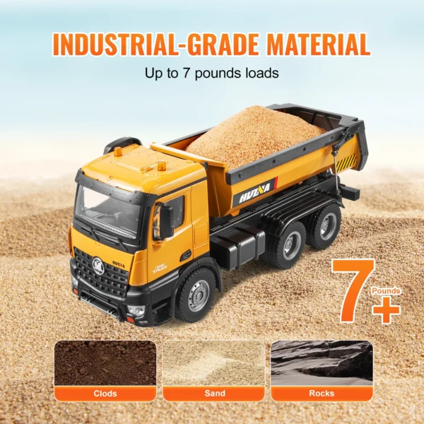 VEVOR RC Excavator Dumper Car Remote Control Engineering Vehicle Crawler Truck Bulldozer Toys for Boys Kids Christmas Gifts - obrazek 4