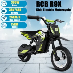RCB R9X Kids Electric Motorcycle 300W 36V 4Ah 12 Inch Tire Children Electric Motorcycle Electric Scooter Mini Motorbike Ebike